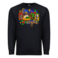 Black oh holy night with baby jesus for christmas Premium Sweatshirt - MaliasSmallBusiness