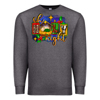 Charcoal Heather oh holy night with baby jesus for christmas Premium Sweatshirt - MaliasSmallBusiness
