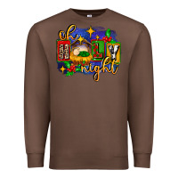 Chestnut oh holy night with baby jesus for christmas Premium Sweatshirt - MaliasSmallBusiness