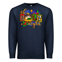 Navy oh holy night with baby jesus for christmas Premium Sweatshirt - MaliasSmallBusiness