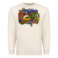 Sandshell oh holy night with baby jesus for christmas Premium Sweatshirt - MaliasSmallBusiness