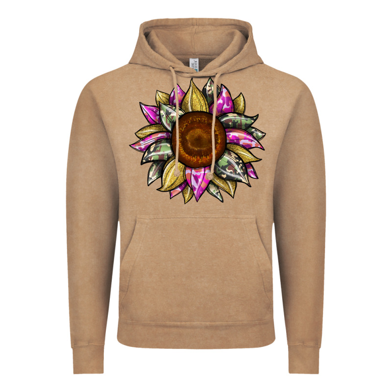 Sunflower Camouflage Vintage Hoodie by JahusDesignShop | Teevron