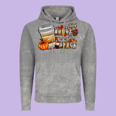 Wild About Pumpkin Spice Vintage Hoodie Designed By Cowhidedigitalart