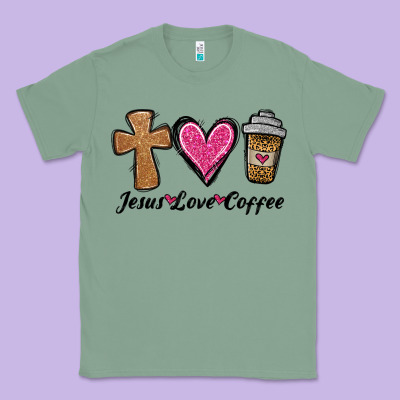 Jesus Love Coffee Classic Tee Designed By Jasminsmagicworld