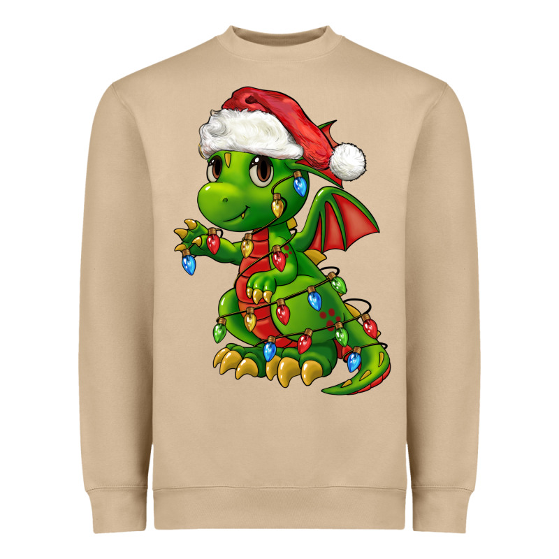 Christmas Cute Dragon Heavyweight Sweatshirt by FaDigitalArtStudio | Teevron