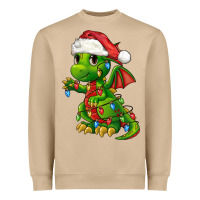 Mushroom Christmas Cute Dragon Heavyweight Sweatshirt - FaDigitalArtStudio