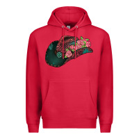 Cardinal leopard flowers cowboy hat Premium Hoodie - Jasminsmagicworld