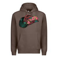 Coffee leopard flowers cowboy hat Premium Hoodie - Jasminsmagicworld