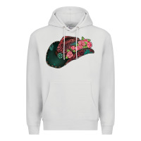 Dove Grey leopard flowers cowboy hat Premium Hoodie - Jasminsmagicworld