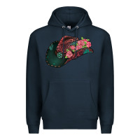 Navy leopard flowers cowboy hat Premium Hoodie - Jasminsmagicworld