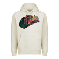 Oatmeal Heather leopard flowers cowboy hat Premium Hoodie - Jasminsmagicworld