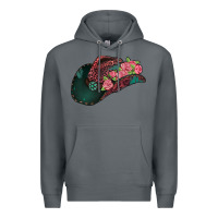Rock leopard flowers cowboy hat Premium Hoodie - Jasminsmagicworld