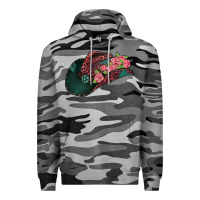 Slate Camo leopard flowers cowboy hat Premium Hoodie - Jasminsmagicworld