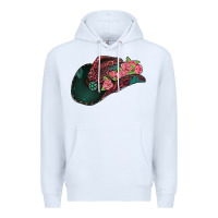 White leopard flowers cowboy hat Premium Hoodie - Jasminsmagicworld