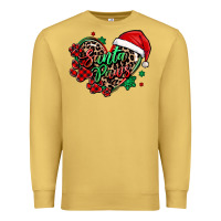 Antique Gold santa paws christmas heart Premium Sweatshirt - MaliasSmallBusiness