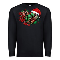 Black santa paws christmas heart Premium Sweatshirt - MaliasSmallBusiness