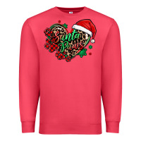 Cardinal santa paws christmas heart Premium Sweatshirt - MaliasSmallBusiness