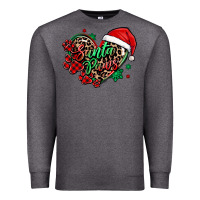 Charcoal Heather santa paws christmas heart Premium Sweatshirt - MaliasSmallBusiness