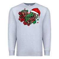 Heather Grey santa paws christmas heart Premium Sweatshirt - MaliasSmallBusiness