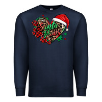 Navy santa paws christmas heart Premium Sweatshirt - MaliasSmallBusiness