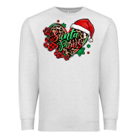 Oatmeal Heather santa paws christmas heart Premium Sweatshirt - MaliasSmallBusiness