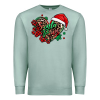 Seafoam santa paws christmas heart Premium Sweatshirt - MaliasSmallBusiness