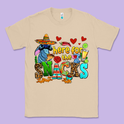 Here For The Snacks Classic Tee Designed By Adodesignshop