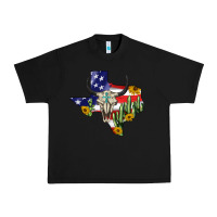 Black bull skull texas map american playng Urban Heavy Tee - BarkalooDesign