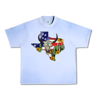 Grape Ice bull skull texas map american playng Urban Heavy Tee - BarkalooDesign