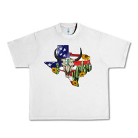 Lunar Rock bull skull texas map american playng Urban Heavy Tee - BarkalooDesign