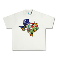 Pistachio bull skull texas map american playng Urban Heavy Tee - BarkalooDesign