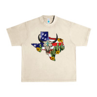 Sandshell bull skull texas map american playng Urban Heavy Tee - BarkalooDesign