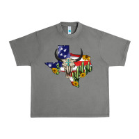 Tornado bull skull texas map american playng Urban Heavy Tee - BarkalooDesign