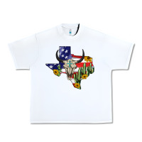 White bull skull texas map american playng Urban Heavy Tee - BarkalooDesign