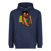 Navy black couple Heavyweight Hoodie - NancyCooperArtShop