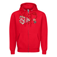 Red valentine's day stethoscope Zipper Hoodie - MaliasSmallBusiness