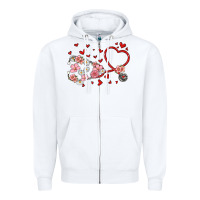 White valentine's day stethoscope Zipper Hoodie - MaliasSmallBusiness