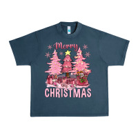 Midnight Navy pink merry christmas bbs Urban Heavy Tee - BundleAndBundleShop