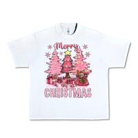 White pink merry christmas bbs Urban Heavy Tee - BundleAndBundleShop