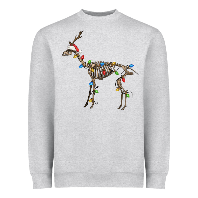 Christmas Deer Skeleton Heavyweight Sweatshirt by FaDigitalArtStudio | Teevron