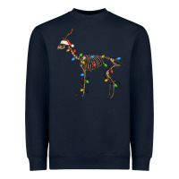 Navy christmas deer skeleton Heavyweight Sweatshirt - FaDigitalArtStudio