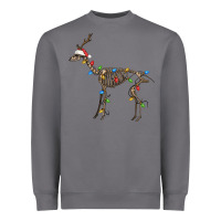 Storm christmas deer skeleton Heavyweight Sweatshirt - FaDigitalArtStudio