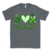 Charcoal Heather peace love cure non hodgkin's lymphoma Classic Tee - Jasminsmagicworld