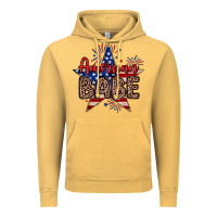 Vintage Mustard American babe Vintage Hoodie - Neo Western