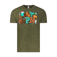 Vintage Olive lpn fall nurse with Vintage Tee - AdoDesignShop