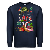 Navy sister elf Premium Sweatshirt - MaliasSmallBusiness