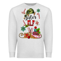 Oatmeal Heather sister elf Premium Sweatshirt - MaliasSmallBusiness