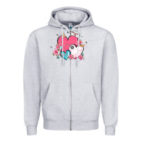 Heather Grey nurse hearts Zipper Hoodie - MaliasSmallBusiness