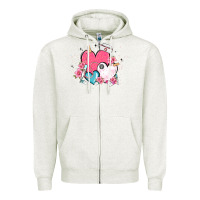 Oatmeal Heather nurse hearts Zipper Hoodie - MaliasSmallBusiness