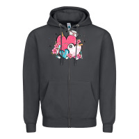 Smoke nurse hearts Zipper Hoodie - MaliasSmallBusiness